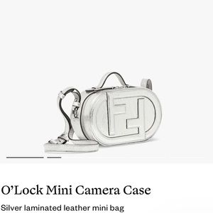 Fendi OLock Mini Camera Case in Silver
